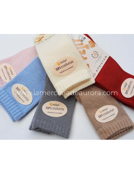 Calcetín infantil alto liso 451 de Lepetit - varios colores