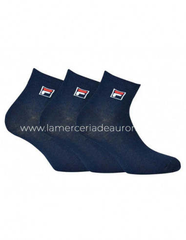 Calcetines deporte tobilleros Navy (pack 3 pares) F9303 de Fila