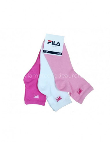 Calcetines deporte tobilleros Pink (pack 3 pares) F9303 de Fila