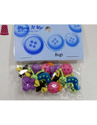 Botones decorativos Bugs (11 piezas) de Dress...