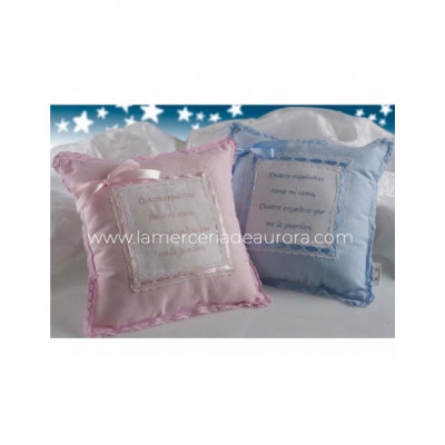 Cojín decoración bebé "Cuatro esquinitas" de Gamberritos...