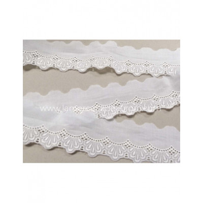 Puntilla de batista bordada (ancho 5,5cm) Charlotte