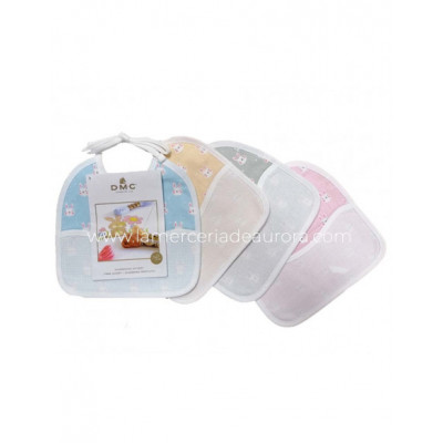 Babero pequeño para bordar Conejos de DMC - varios colores