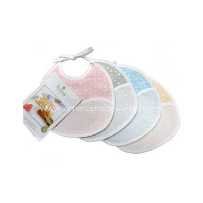 Babero redondo para bordar Huellas de DMC - varios colores