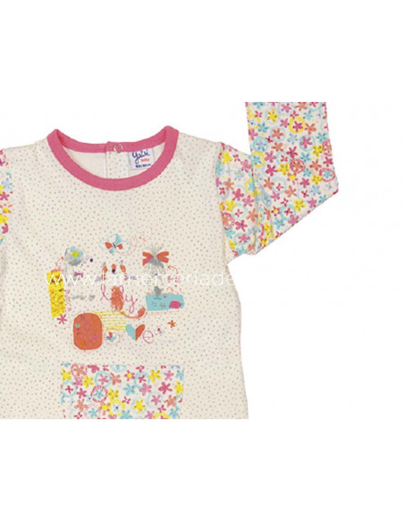 Pelele bebé niña entretiempo Love de Yatsi