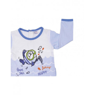 Pelele bebé entretiempo Happy fishing de Yatsi 2