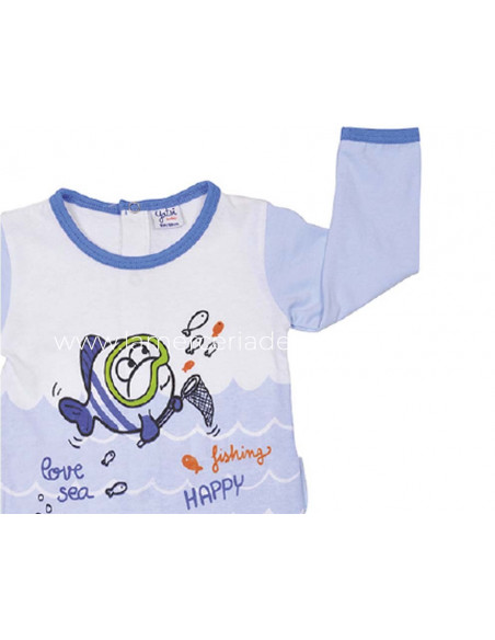 Pelele bebé entretiempo Happy fishing de Yatsi