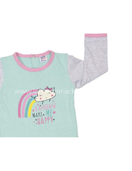 Pelele bebé niña entretiempo Rainbow de Yatsi