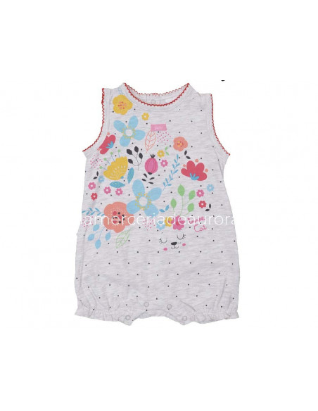 Pelele bebé corto niña verano Love Cat de Yatsi