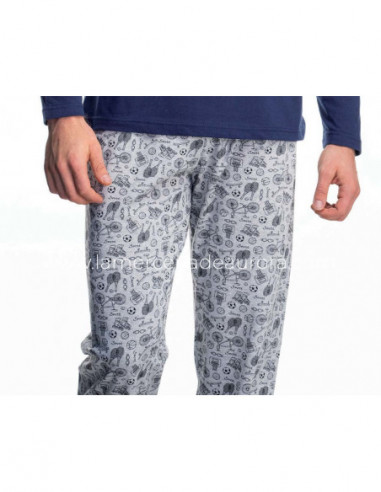 Pijama hombre largo entretiempo Sports de Asman