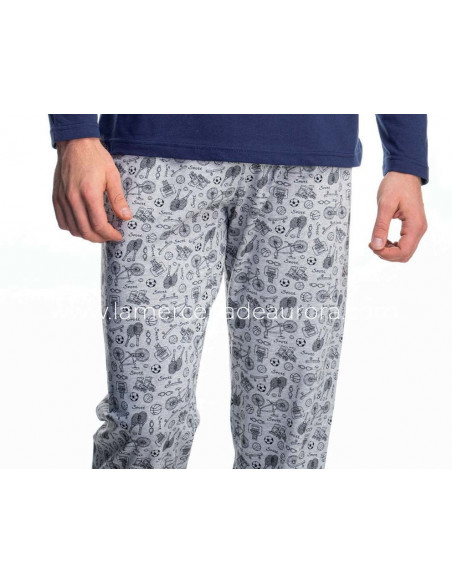 Pijama hombre largo entretiempo Sports de Asman