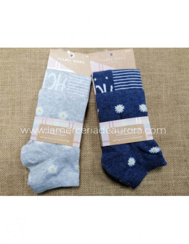 Calcetín invisible mujer fantasía (2 pares)...