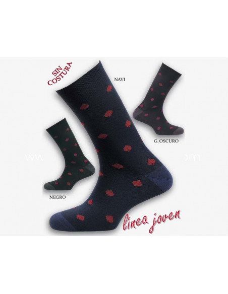 Calcetín caballero algodón sin costuras Picas de Rodfer - varios colores