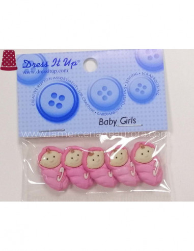 Botones Baby Girls (5 piezas) de Dress It Up