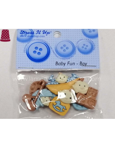 Botones Baby Fun-Boy (8 piezas) de Dress It Up