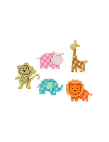 Botones Baby Safari (5 piezas) de Dress It Up