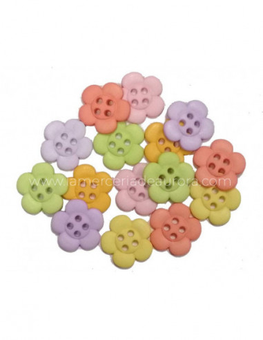 Botones Sew Cute Sherbert Flowers (15 piezas) de Dress It Up