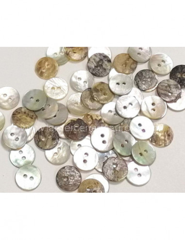 Botones de nácar natural - varias medidas