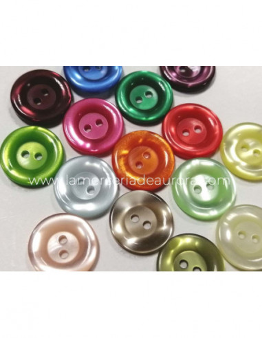 Botón nacarina 2 agujeros (18mm) - varios colores