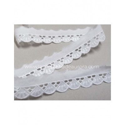 Puntilla de batista bordada (2,5 cms) Diana