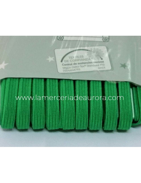 Trenza goma elástica nº 8 (6mm) de Matsa (por metros) - varios colores