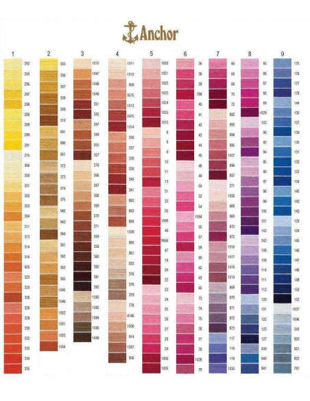 Perlé Anchor ovillo de 5 gramos-nº 12 (colores lisos) - varios colores
