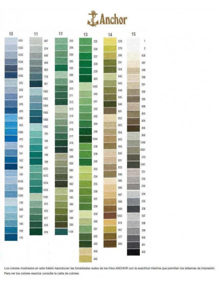 Perlé Anchor ovillo de 5 gramos-nº 12 (colores lisos) - varios colores