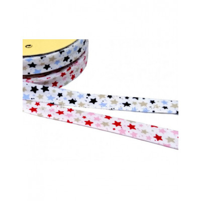 Bies fantasía 18mm piqué Estrellitas - varios colores