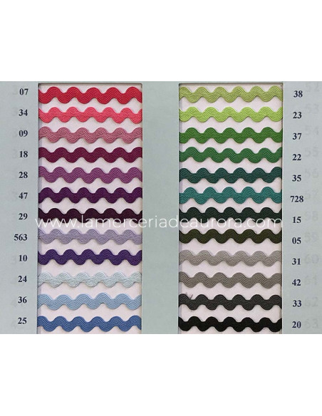 Ondulina (piquillo) 8mm de Rincotex - varios colores