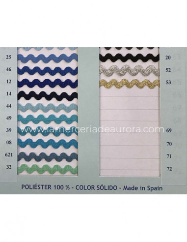 Ondulina (piquillo) 8mm de Rincotex - varios...