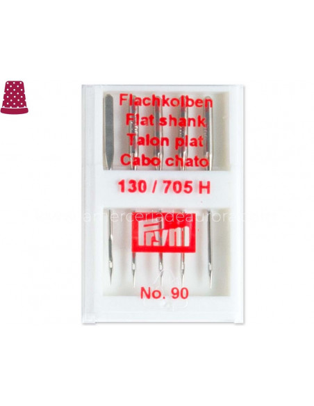 Agujas máquina coser talón plano universal (5 unidades) de Prym - varias medidas
