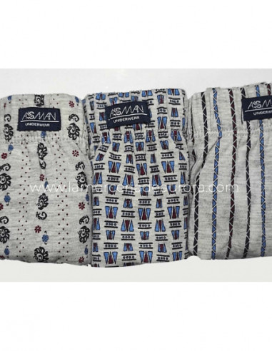 Slip cerrado fondo oscuro (pack 3 uds) 2411 de Asman - DISEÑO AZUL Y GRANATE