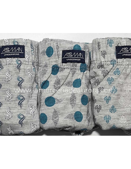 Slip cerrado fondo oscuro (pack 3 uds) 2411 de Asman - DISEÑOS VERDES Slip cerrado fondo oscuro (pack 3 uds) 2411 de Asman - DISEÑOS VERDES