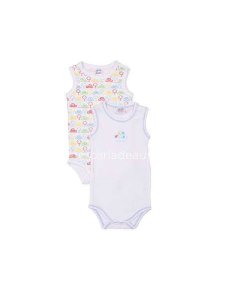 Body bebé tirante ancho Our car (2 uds) de Yatsi