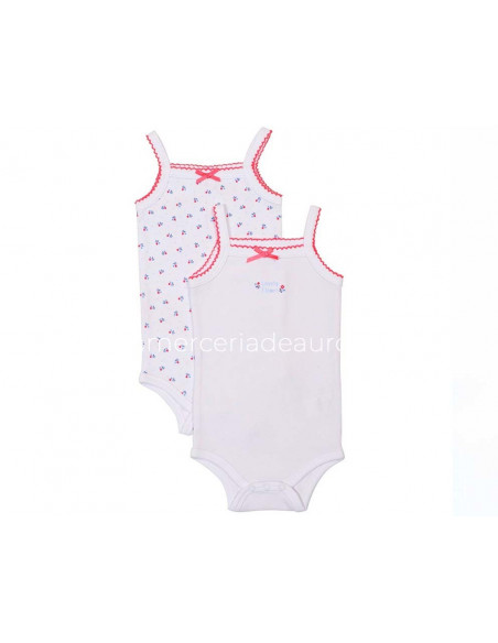 Body bebé tirante fino Lovely flowers (2 uds) de Yatsi