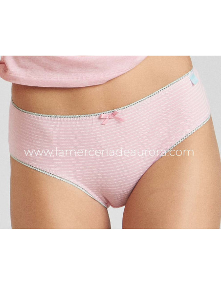 Braga midi algodón Flores y rayas (2 uds) de Kehat