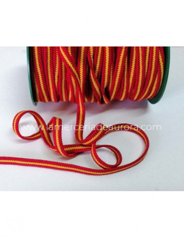 Goma elástica "bandera de España" 5mm (rollo 30...