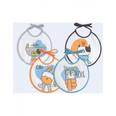 Babero redondo Animales de Ti-tin - varios colores