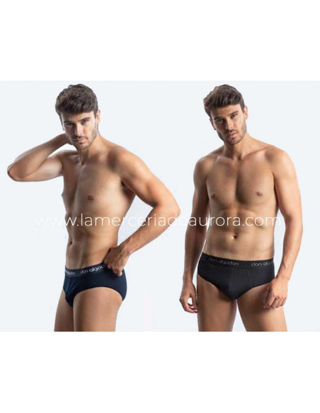 Pack 2 slip S0001 Don Algodón - MARINO y NEGRO
