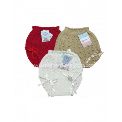 Braga cubrepañal perlé calada Picos de Juliana - varios...