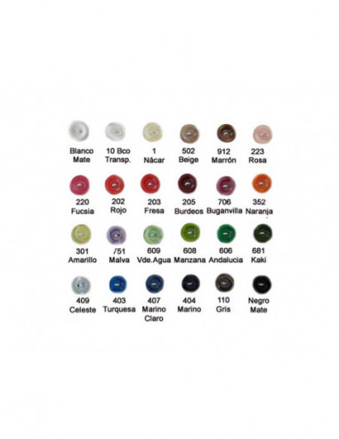 Botón nacarina 2 agujeros (14mm) - varios colores