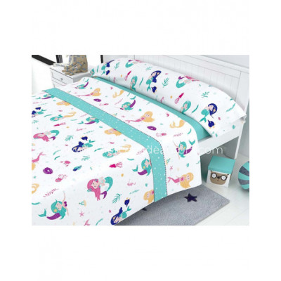 Sábanas tela infantiles Sirenas de Liniva