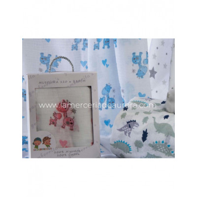 Gasa muselina Jirafas de Gamberritos - varios colores