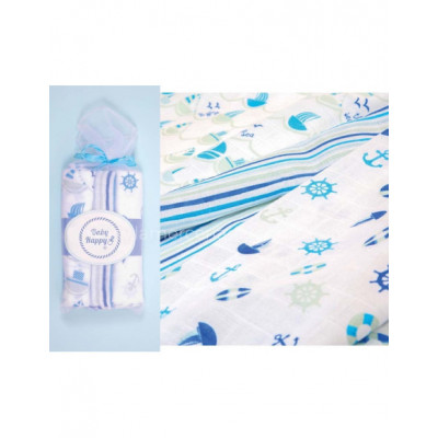 Gasitas bebé (3 unidades) rayas, timones y barcos de Baby...