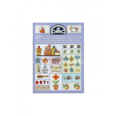 Mini libro punto de cruz DMC - Motivos cocina y baño