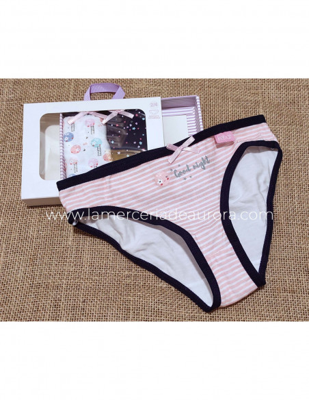 Braguitas algodón niña More hugs (pack 3 uds) de Kehat