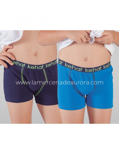 Bóxer infantil algodón goma vista (pack 2 uds) de Kehat - varios colores