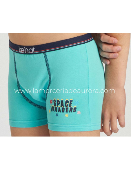 Bóxer infantil algodón Space Invaders (pack 2 uds) de Kehat