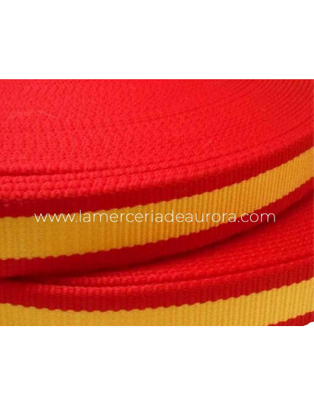 Correa mochila bandera de España (por metros)