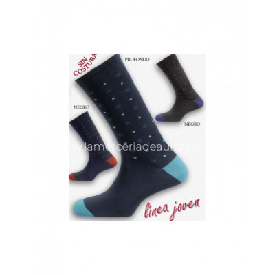 Calcetín caballero algodón Estrellas y cuadros de Rodfer